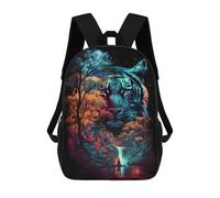 sinyumoney Enchanted Forest Encounter -3 Kids Backpack,School Backpack Kids School Bag 3D Printed Cartoon Large Capacity Backpack for Kids Boys And Girls 17inch