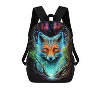 sinyumoney Enchanted Forest Fox -1 Backpacks 3D Printed Kids School Backpack School Bag Fashion Rucksacks for Boys Elementary And Middle School Students 17inch
