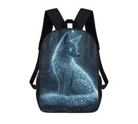 sinyumoney Enchanted Forest Fox Backpack School Bag High Secondary School Bags Casual Backpack for Teenage Girls Boys Women Men 17inch