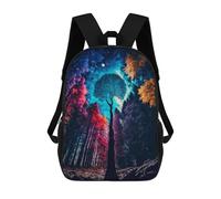sinyumoney Enchanted Forest Galaxy -1 Backpack School Computer Rucksack for School/Work/Travel for Boys/Girls/Teenagers 17inch