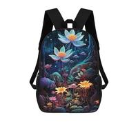 sinyumoney Enchanted Forest Glow 3D Printed Children's School Backpack for Kids High Capacity Travel Rucksacks Book Bags Kids School Bag Back Pack 17inch