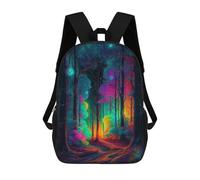 sinyumoney Enchanted Forest Glow -6 Backpack Schoolbags for Boys Girls Casual Sport Daypack Elementary Primary Large Capacity Bookbags 17inch