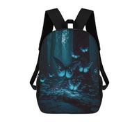 sinyumoney Enchanted Forest Glow School Backpack School Secondary High School College Backpack Travel for Men/Women 17inch