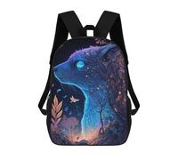 sinyumoney Enchanted Forest Guardian -2 Backpack Kids School Bag Boys Cartoon 3D Print Students Schoolbag Laptop Daypack for Boys Girls 17inch
