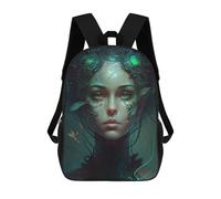 sinyumoney Enchanted Forest Guardian -6 Children's Backpacks School 3D Printed Bag Bookbag for Kids Travel Rucksacks Boy Girl Book Bags Kids School Bag 17inch