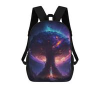 sinyumoney Enchanted Forest Mystical Tree of Life Backpacks 3D Printed Kids School Backpack School Bag Fashion Rucksacks for Boys Elementary And Middle School Students 17inch