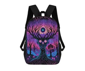 sinyumoney Enchanted Forest of Spirits Backpack for School 3D Printed Boys Girls School BagChildren Bookbag Travel Rucksack 17inch