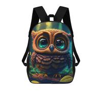 sinyumoney Enchanted Forest Owl -6 Kids Backpacks Children Bag,Anime Bag,Large Capacity Kids Backpack, 3D Printed Children's,Student Schoolbag,Kids Boys Girls School Bag 17inch