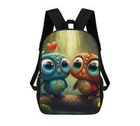 sinyumoney Enchanted Forest Owls -1 Children's Backpack, Schoolbag Large Capacity Students Bookbag Rucksack Knapsack for Boys Girls Adults Teen 17inch