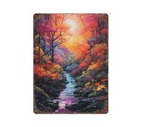 sinyumoney Enchanted Forest Pathway-3 Retro Poster Metal Tin Sign Chic Art Retro Iron Painting Bar People Cave Cafe Family Garage Poster Wall Decoration 15.7"x11.8"