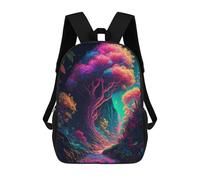 sinyumoney Enchanted Forest Pathway -4 Backpack for School 3D Printed Boys Girls School BagChildren Bookbag Travel Rucksack 17inch