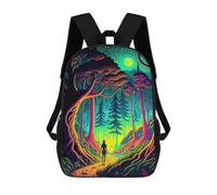 sinyumoney Enchanted Forest Pathway -9 Kids School Backpack 3D Printed Backpacks Fashion School Bag Rucksacks for Boys Elementary And Middle School Students 17inch