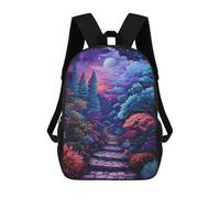 sinyumoney Enchanted Forest Pathway Backpack School Bag Rucksack Casual Daypacks School Work Travel Bag for Teenage Girls Boys Women Men 17inch