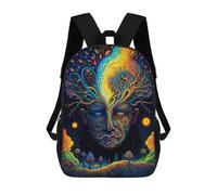 sinyumoney Enchanted Forest Portrait -5 Backpack School Bag Lightweight Casual Daypack School Backpacks for Girl, Teen Girls 17inch