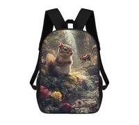 sinyumoney Enchanted Forest Squirrels 17inch School Bag 3D Printed Children's School Backpack Casual Fashion Travel Backpacks for Kids School Students