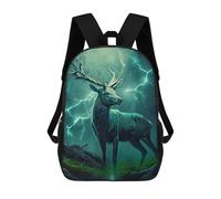 sinyumoney Enchanted Forest Stag -1 Backpack for School 3D Printed Boys Girls School BagChildren Bookbag Travel Rucksack 17inch