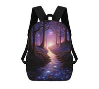 sinyumoney Enchanted Forest Stream School Bags School Secondary High School College Backpack Travel for Boys/Girls/Teenagers 17inch