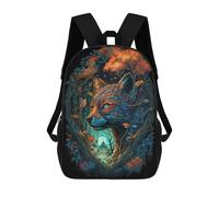 sinyumoney Enchanted Forest Whiskers -1 Backpack School Rucksack Casual Daypacks School Work Travel Bag for Camping Outdoor Adventures And Daily Travel 17inch