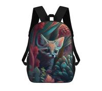 sinyumoney Enchanted Forest Whiskers -3 School Backpack for Girls Backpack Water Repellent Casual Daypack Lightweight Rucksack Boy Girl School Backpack 17inch