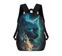 sinyumoney Enchanted Forest Whiskers School Backpack Rucksack Casual Daypacks School Work Travel Bag for Campus Outdoor Travel Sports 17inch