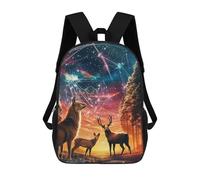 sinyumoney Enchanted Forest Whispers -4 Backpack Cartoon Plush Bag, 3D Backpack for Kids School Bag Birthday Gift Idea for Boys And Girls 17inch