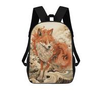 sinyumoney Enchanted Fox 3D Printed Children's School Backpack for Kids High Capacity Travel Rucksacks 17 Inch Book Bags Kids