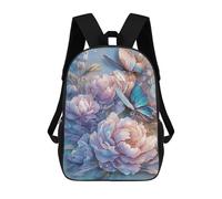 sinyumoney Enchanted Garden Butterflies 3D Printed Children's School Backpack for Kids Travel Rucksacks Book Bags Kids School Bag 17inch