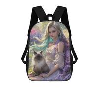 sinyumoney Enchanted Garden Fantasy -1 School Bags School Secondary High School College Backpack Travel for Men, Women & Teenage Boys 17inch