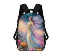 sinyumoney Enchanted Garden Fantasy Kids School Backpack 3D Printed Fashion School Bag Casual School Bag for Boys Elementary And Middle School Students 17inch