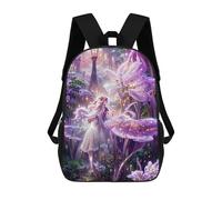 sinyumoney Enchanted Garden of Lights Backpack School Backpack Kids School Bag Large Capacity Kids Backpack for School Rucksack 3D Book Bag Gifts for Kids 17inch