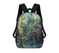 sinyumoney Enchanted Garden Path School Bags Water Resistant School Bag Business Backpack - Perfect for Travel, Work And Daily Use 17inch