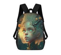 sinyumoney Enchanted Garden Portrait School Bags Water Resistant School Bag Business Backpack for Campus Outdoor Travel Sports 17inch