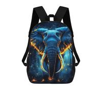 sinyumoney Enchanted Glowing Elephant Art Print Backpack School Bag Lightweight Casual Daypack School Backpacks for Teenage Girls Boys Women Men 17inch