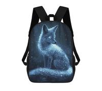 sinyumoney Enchanted Glowing Fox -1 School Backpack Large School Backpack for Boys for Campus Outdoor Travel Sports 17inch