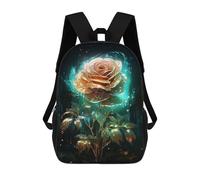 sinyumoney Enchanted Glowing Rose School Bags Daypacks Business Backpack Water Resistant Bookbag for Boys/Girls/Teenagers 17inch