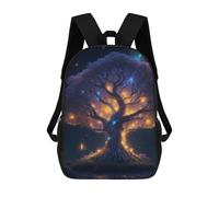 sinyumoney Enchanted Glowing Tree 3D Printed Children's School Backpack for Kids High Capacity Travel Rucksacks Book Bags Kids School Bag Back Pack 17inch