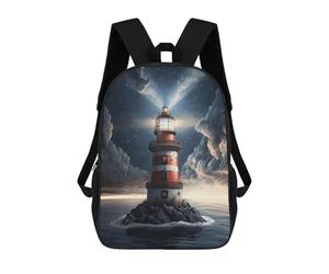 sinyumoney Enchanted Lighthouse in The Sky Backpack School High Secondary School Bags Casual Backpack for Teenage Girls Boys Women Men 17inch