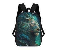 sinyumoney Enchanted Lion Portrait -4 Backpack School Bag Secondary Causal Travel High School Bags for Campus Outdoor Travel Sports 17inch