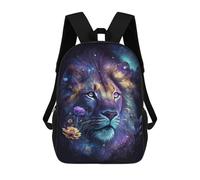 sinyumoney Enchanted Lion Portrait Backpack School Bag Fashion Stationery Backpack Waterproof Casual Daypacks- Perfect for Travel, Work And Daily Use 17inch