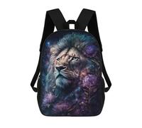 sinyumoney Enchanted Lion with Flowers Backpack School Bag Fashion Stationery Backpack Waterproof Casual Daypacks- Perfect for Travel, Work And Daily Use 17inch