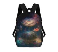 sinyumoney Enchanted Lotus Pond Backpack School Bag Lightweight Casual Daypack School Backpacks for Teenage Girls Boys Women Men 17inch