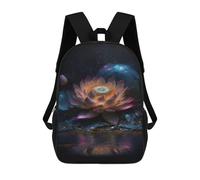sinyumoney Enchanted Lotus Pond Reflection School Backpack Fashion Stationery Backpack Waterproof Casual Daypacks for Men/Women 17inch