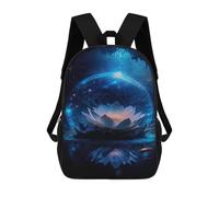 sinyumoney Enchanted Lotus Sphere Backpack School Backpack Kids School Bag Large Capacity Kids Backpack for School Rucksack 3D Book Bag Gifts for Kids 17inch