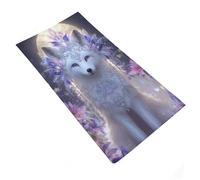 sinyumoney Enchanted Moonlit Fox Crown Basics Towel Set Oversized Highly Absorbent Quick Dry Towel for Spa Gym Hotel 35x73cm