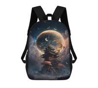 sinyumoney Enchanted Moonlit Pagoda Backpack School Bag Computer Rucksack for School/Work/Travel for Camping Outdoor Adventures And Daily Travel 17inch