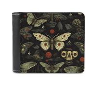 sinyumoney Enchanted Moth Garden 3D Print Clutch Purse Holds Bills Credit RFID Blocking Minimalist Style Wallets Gifts 11.7cm*9.5cm