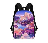 sinyumoney Enchanted Mountain Landscape Backpack School Water Resistant Travel Backpack Computer Bag for Girls Boys Teenage 17inch