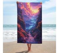 sinyumoney Enchanted Mountain Pathway Bathroom Towels Back Wash Cloth with Comfortable Cleaning Beach Towel 130cm*80cm