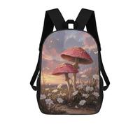 sinyumoney Enchanted Mushroom Field Backpack School Bag Daypacks Business Backpack Water Resistant Bookbag for Girls Boys Teenage 17inch