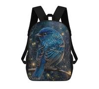 sinyumoney Enchanted Night Bluebird Rucksack Water Resistant Travel Backpack Computer Bag for Campus Outdoor Travel Sports 17inch